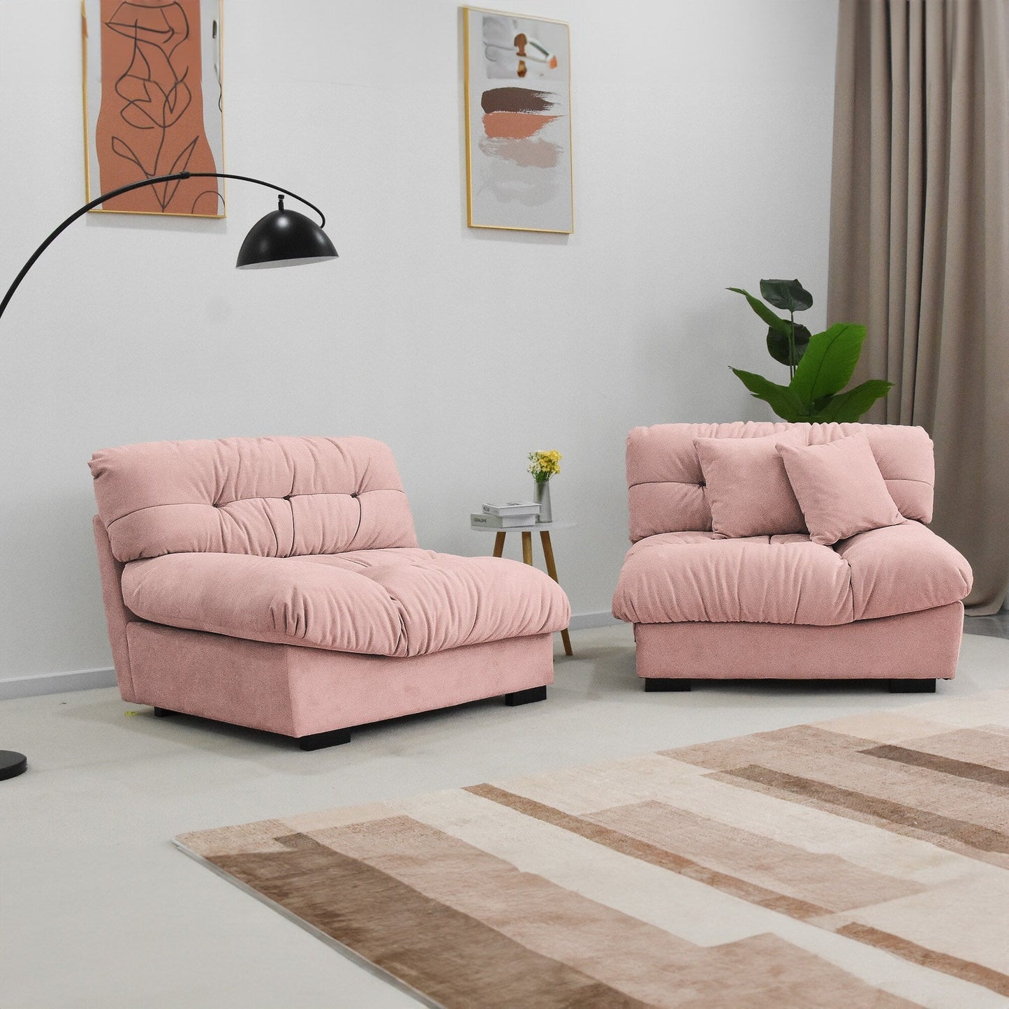 Divano a due posti Minimalism Cloud da 105'' con due cuscini