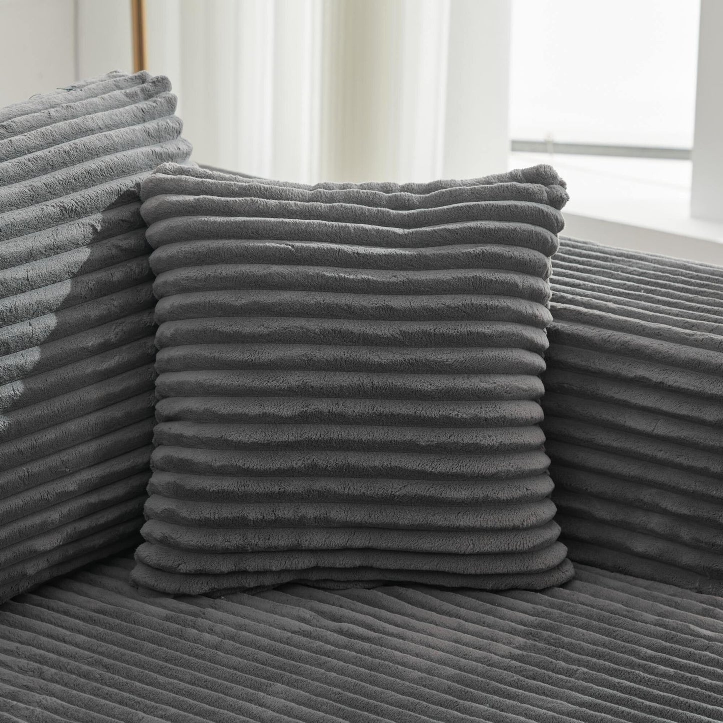 Divano componibile 106 Cloud con doppia chaise longue, divano modulare moderno con seduta profonda per soggiorno, non richiede montaggio