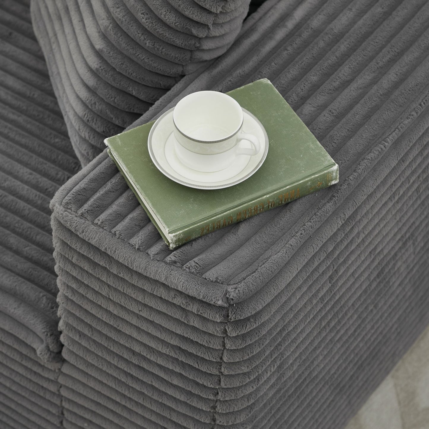 Divano componibile 106 Cloud a forma di L con chaise longue rivolta a sinistra, divano modulare moderno con seduta profonda per soggiorno, non richiede montaggio