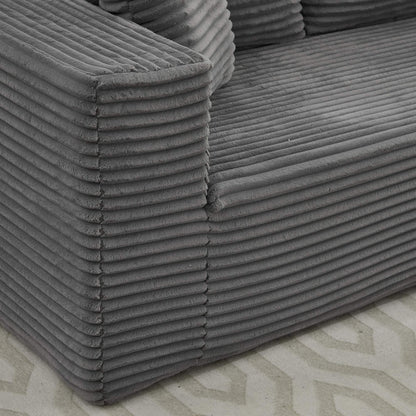 Divano componibile 106 Cloud a forma di L con chaise longue rivolta a destra, divano modulare moderno con seduta profonda per soggiorno, non richiede montaggio