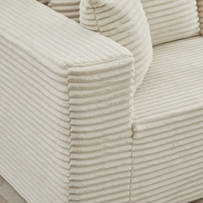 Divano componibile 106 Cloud a forma di L con chaise longue rivolta a destra, divano modulare moderno con seduta profonda per soggiorno, non richiede montaggio