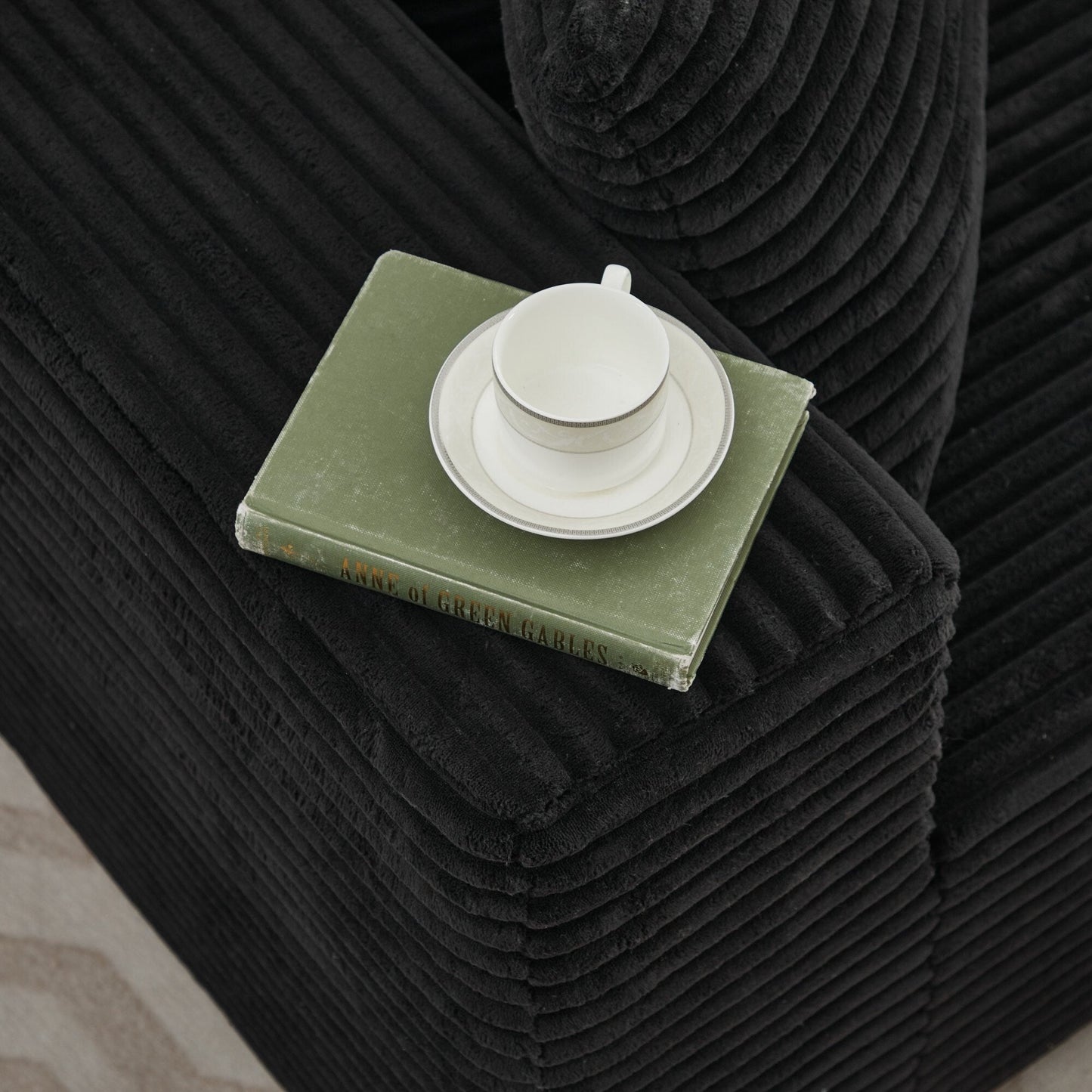 Divano componibile 106 Cloud a forma di L con chaise longue rivolta a destra, divano modulare moderno con seduta profonda per soggiorno, non richiede montaggio