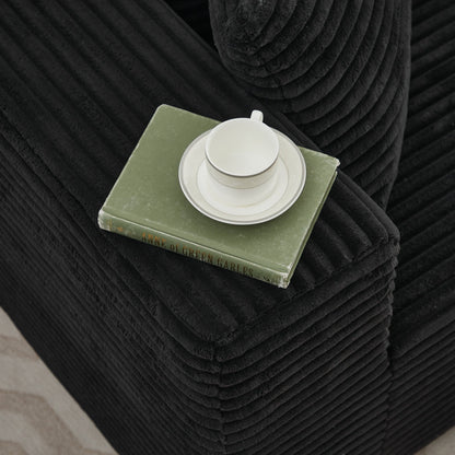 Divano componibile 106 Cloud a forma di L con chaise longue rivolta a destra, divano modulare moderno con seduta profonda per soggiorno, non richiede montaggio