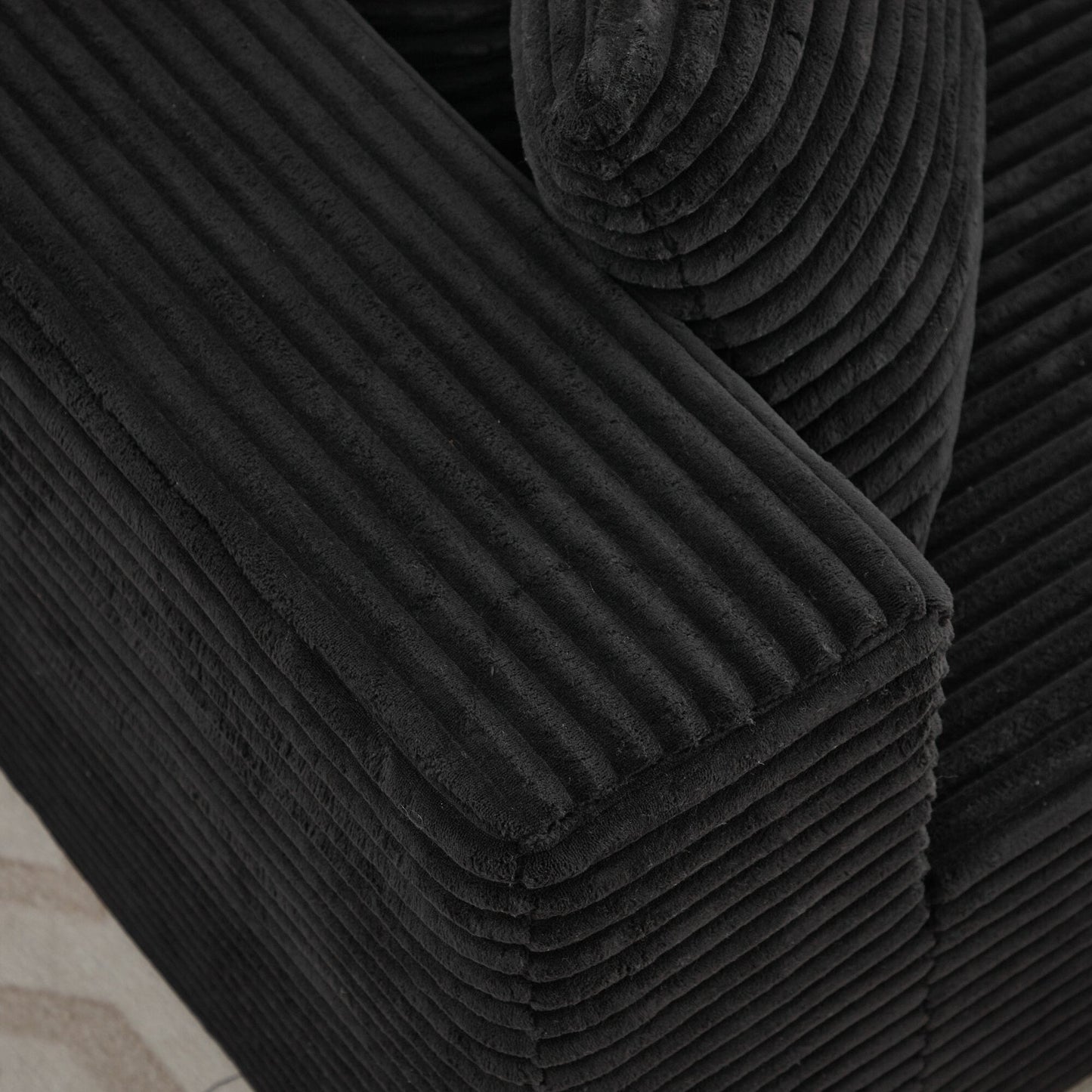 Divano componibile 106 Cloud a forma di L con chaise longue rivolta a destra, divano modulare moderno con seduta profonda per soggiorno, non richiede montaggio