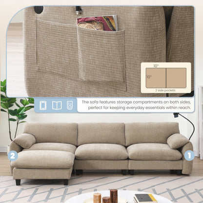 Divano componibile modulare da 108 pollici