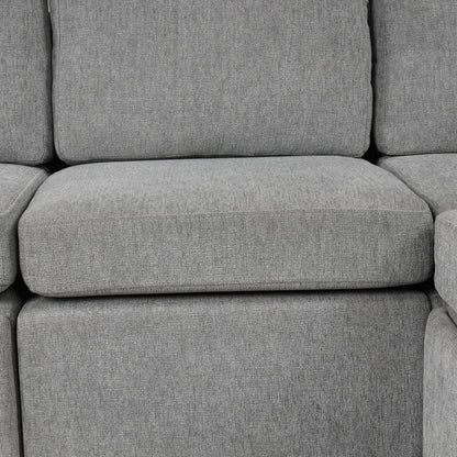 Divano componibile modulare a forma di U da 108 pollici con divano letto estraibile, porte USB e doppio portabicchieri per soggiorno