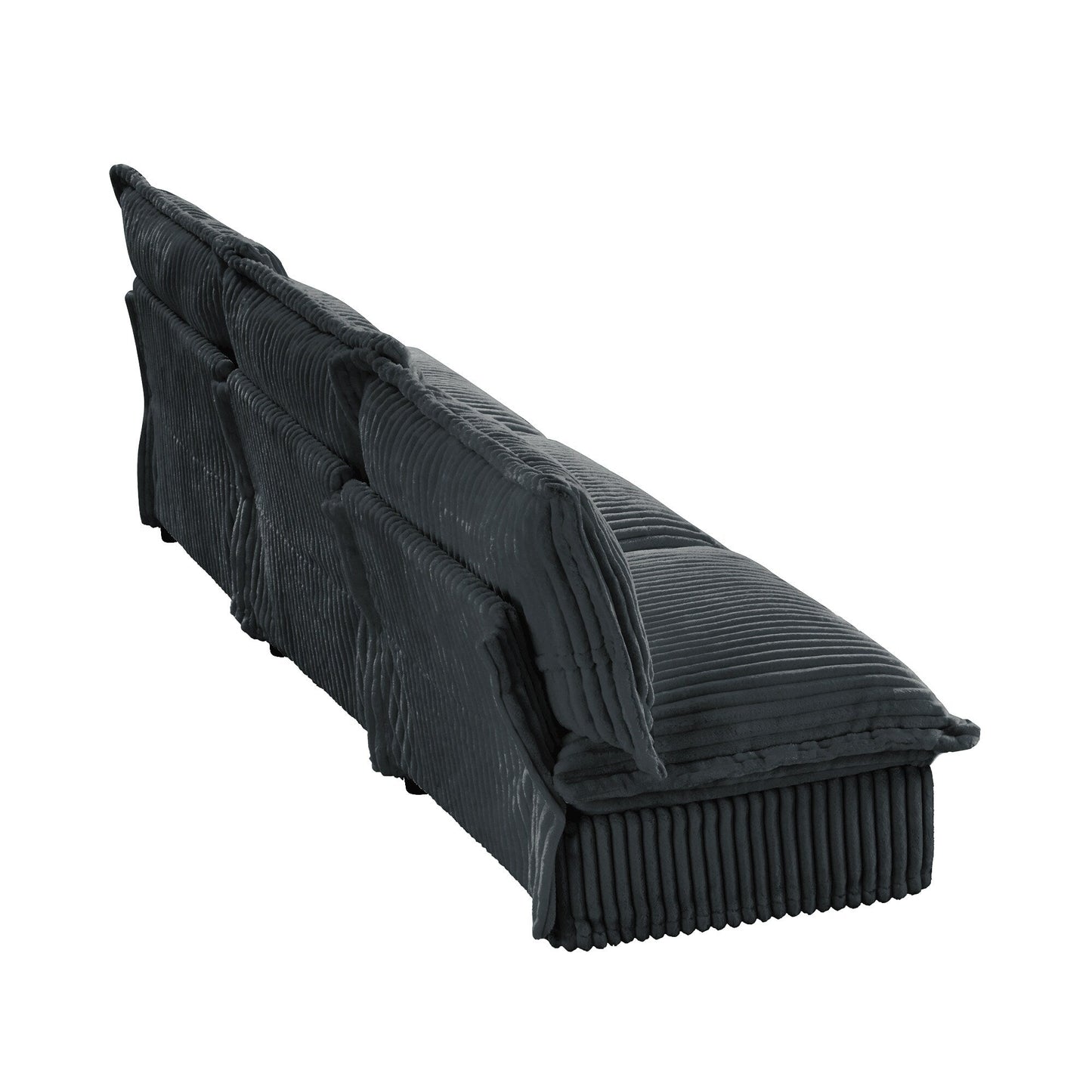 Divano a 3 posti senza braccioli in velluto a coste 109.8 per soggiorno e camera da letto