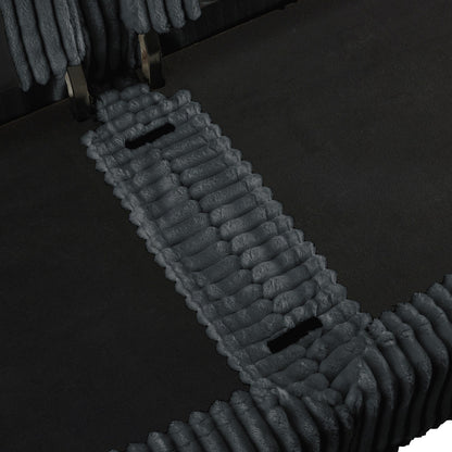 Divano a 3 posti senza braccioli in velluto a coste 109.8 per soggiorno e camera da letto