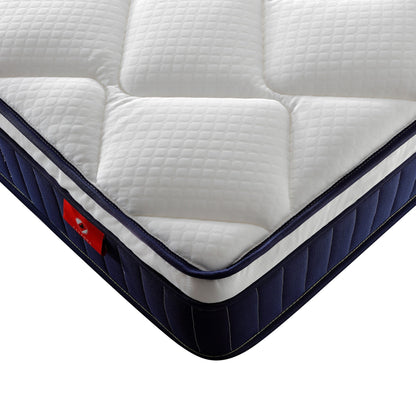 Materasso ibrido a molle insacchettate in memory foam 10/12 Plush in una scatola con memory foam certificato Certipur-US