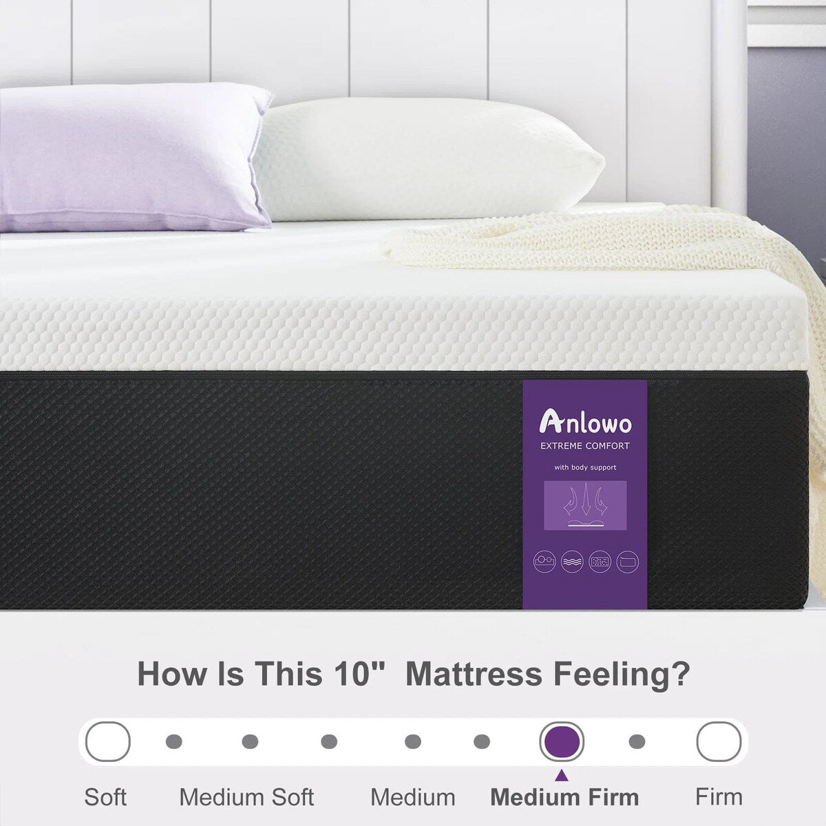 10 Materassi in memory foam medio antirumore con infusione di Ge