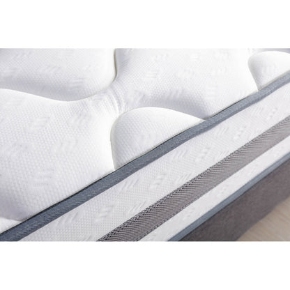 Materasso a molle insacchettate in memory foam con 10 molle insacchettate in gel con parte superiore stretta