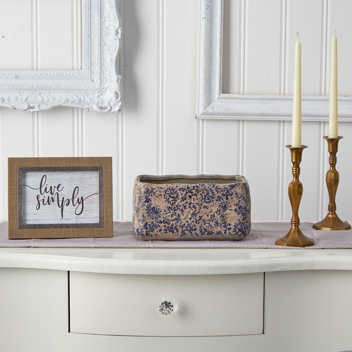 10 Fioriere rettangolari in ceramica toscana