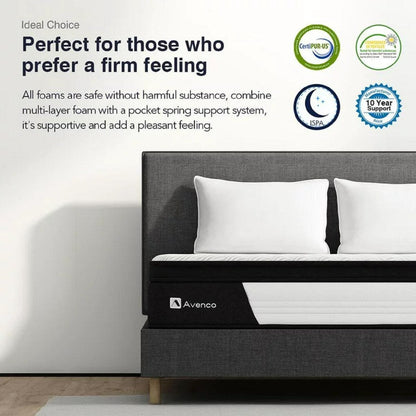 Materasso ibrido con cuscino medio da 10''