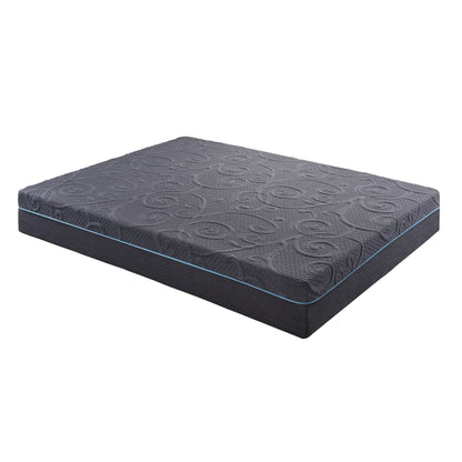 Materasso ibrido in memory foam con infusione di gel Eastern King da 11 pollici, grigio scuro, materasso in una scatola
