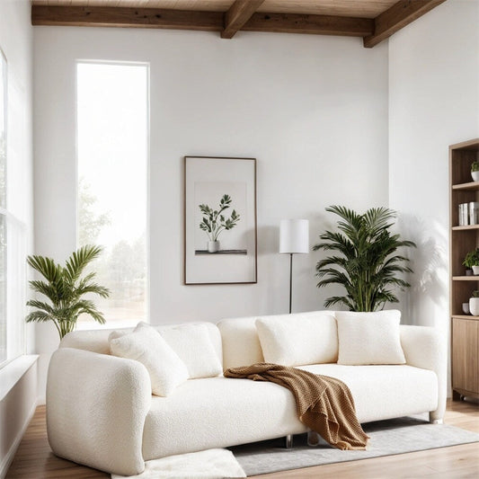 Divano in velluto a 3 posti di metà secolo con 4 cuscini