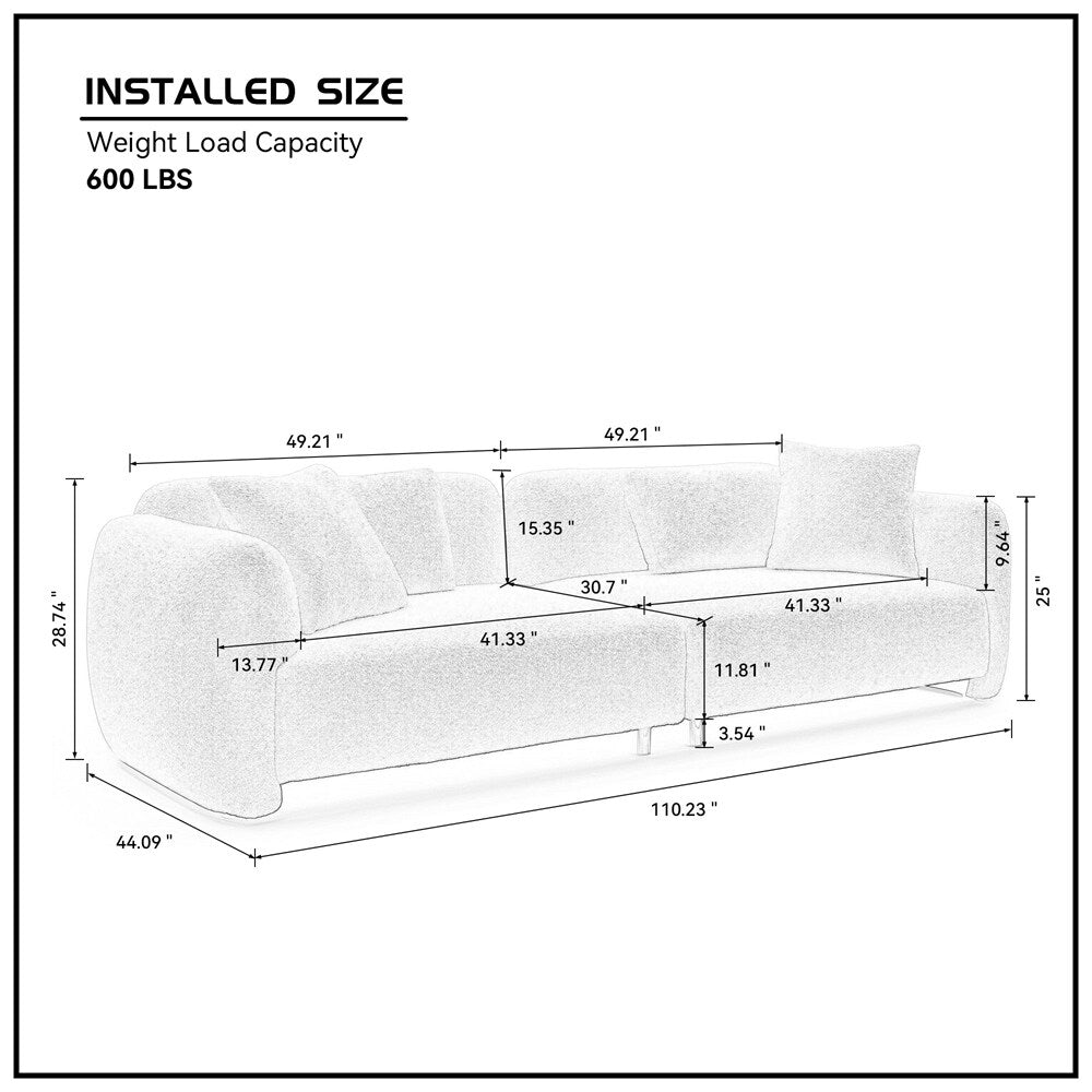 Divano in velluto a 3 posti di metà secolo con 4 cuscini