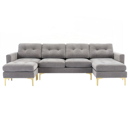 Divano componibile convertibile a L da 110 pollici