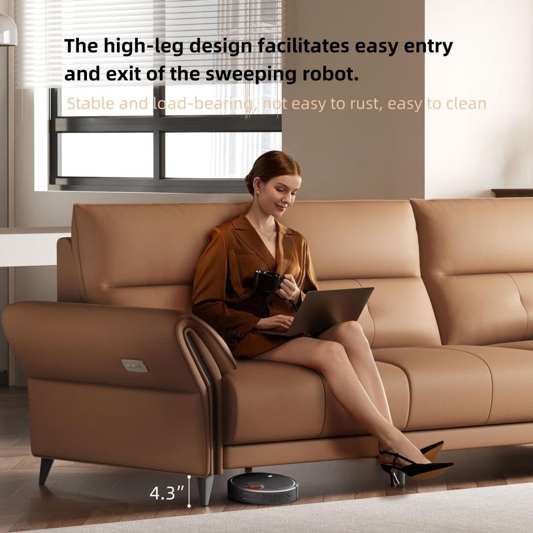 Divano reclinabile elettrico in pelle vegana da 112,5'' con porta di ricarica USB