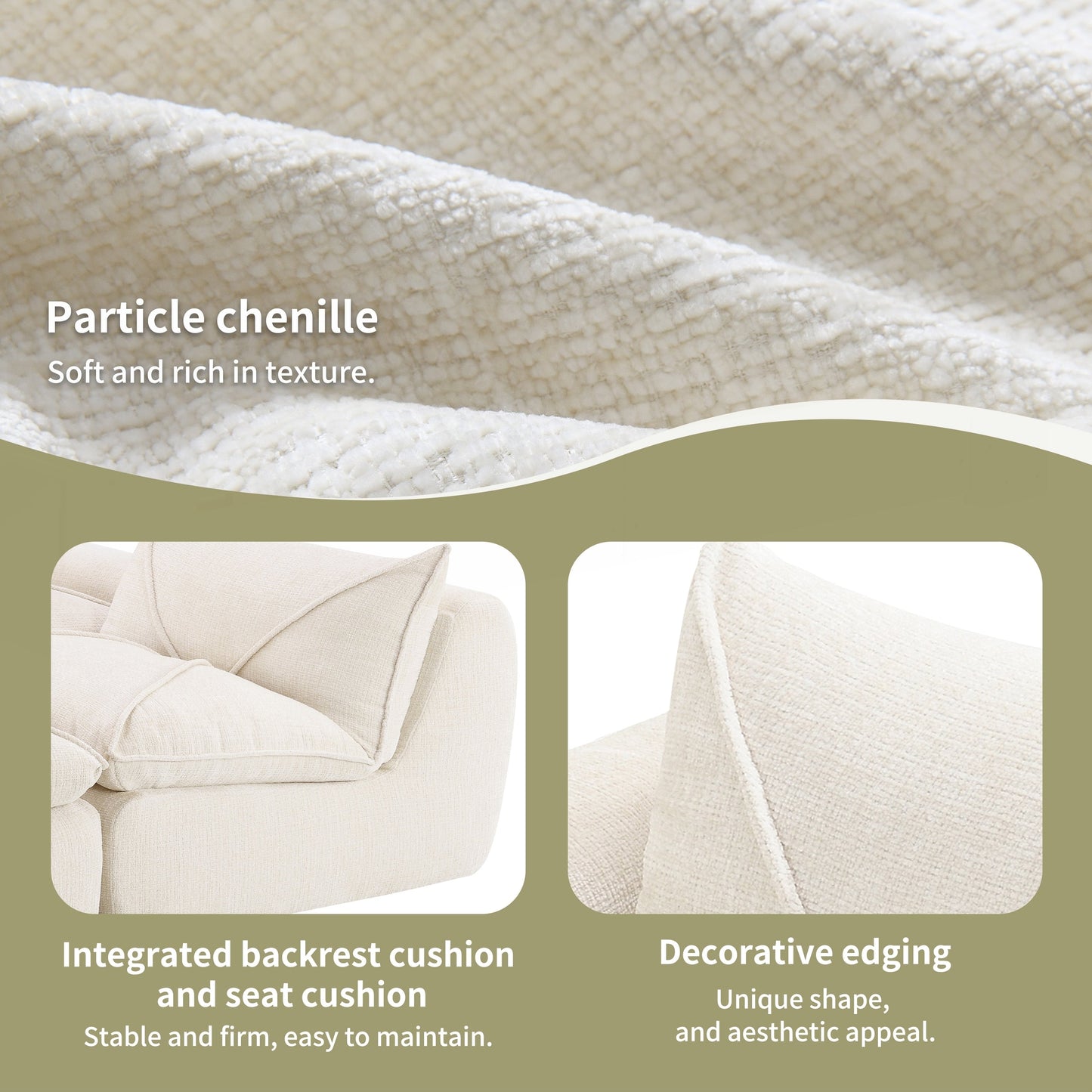 Divano completamente compresso da 116 pollici con schiuma ad alta densità