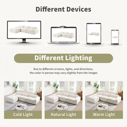 Divano completamente compresso da 116 pollici con schiuma ad alta densità