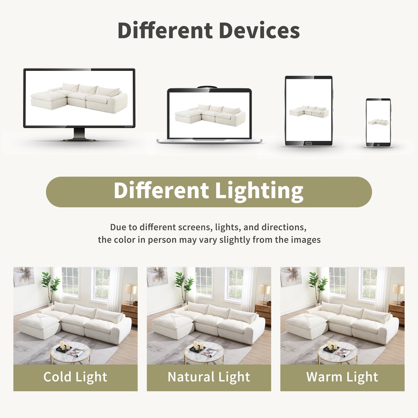 Divano completamente compresso da 116'' con schiuma ad alta densità, nessun assemblaggio richiesto, design senza gambe e senza struttura