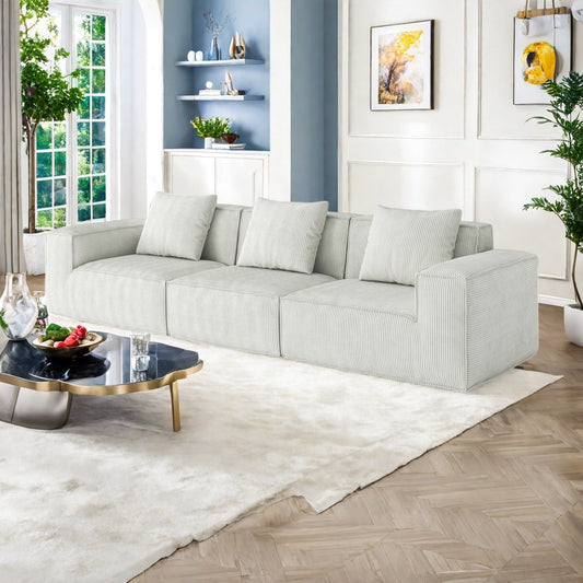 Divano a 4 posti in schiuma 118 Foam con schiuma ad alta densità di grado NASA, design senza montaggio, morbidi sedili reclinabili