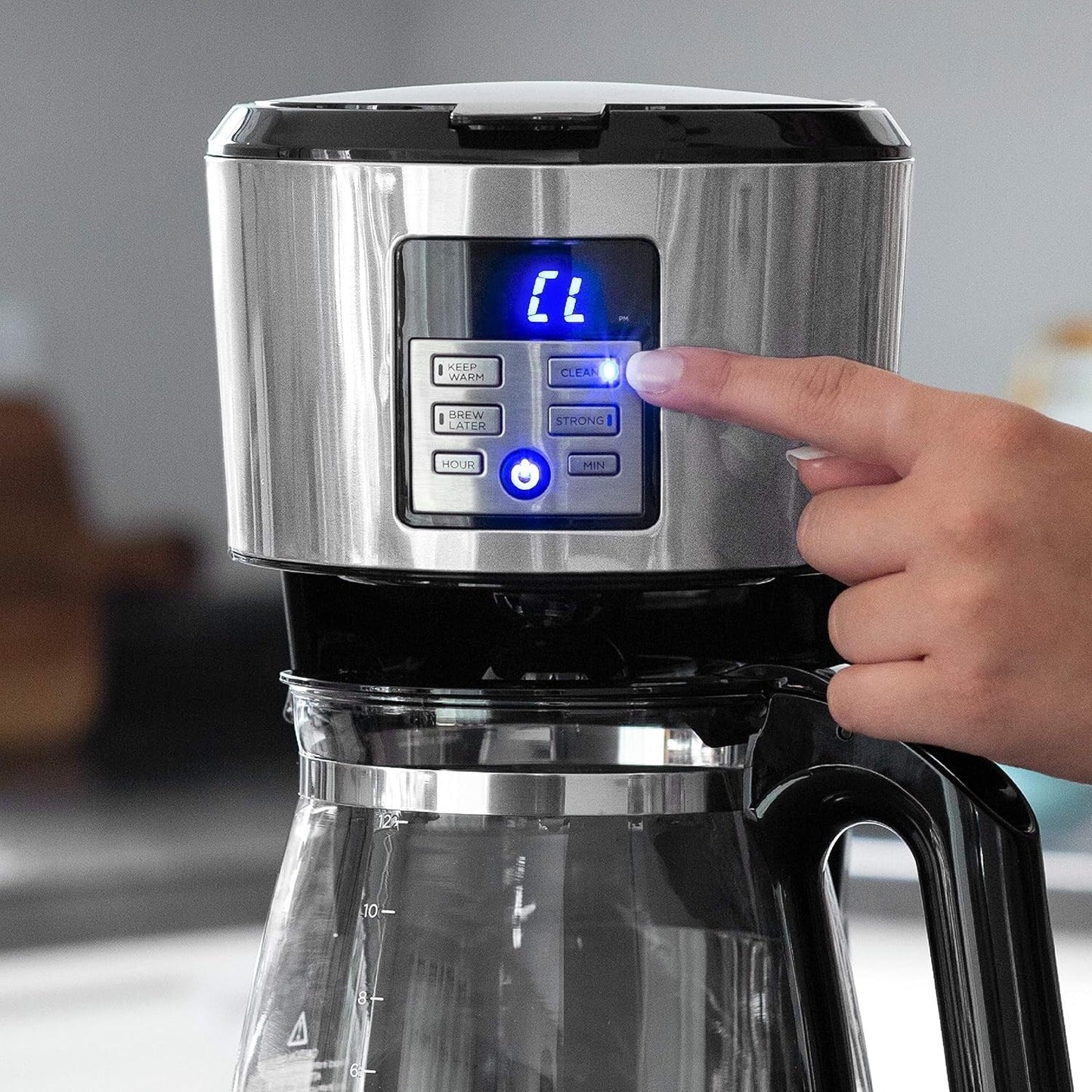Macchina per caffè programmabile da 12 tazze, tecnologia Vortex Brew, nera