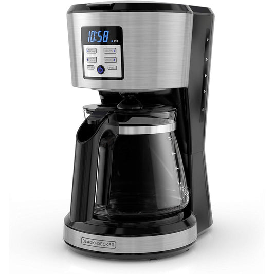 Macchina per caffè programmabile da 12 tazze, tecnologia Vortex Brew, nera