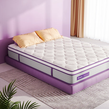 Materasso ibrido Eruo Top da 12 pollici con memory foam e molle, materasso in una scatola