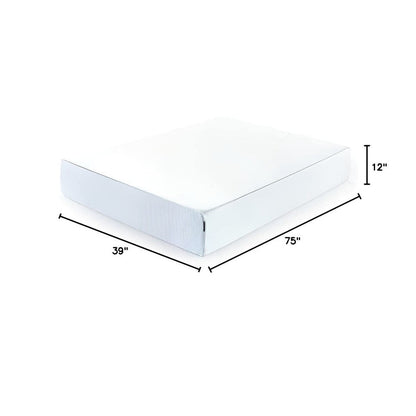 Materasso in memory foam con gel rinfrescante al tè verde da 12 pollici, senza fibra di vetro, schiuma di gel rinfrescante, allevia la pressione, letto in scatola, singolo