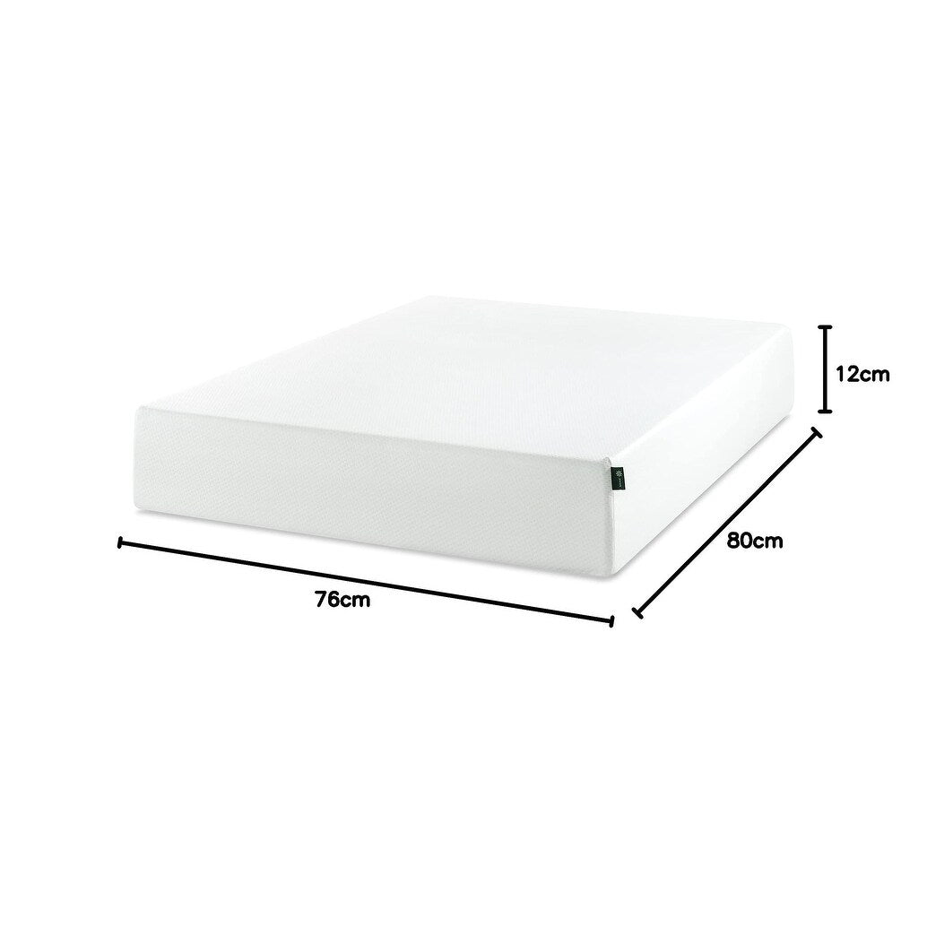 Materasso in memory foam al tè verde da 12 pollici, senza fibra di vetro, supporto sagomato personalizzato brevettato, base in schiuma robusta, letto in scatola, king size