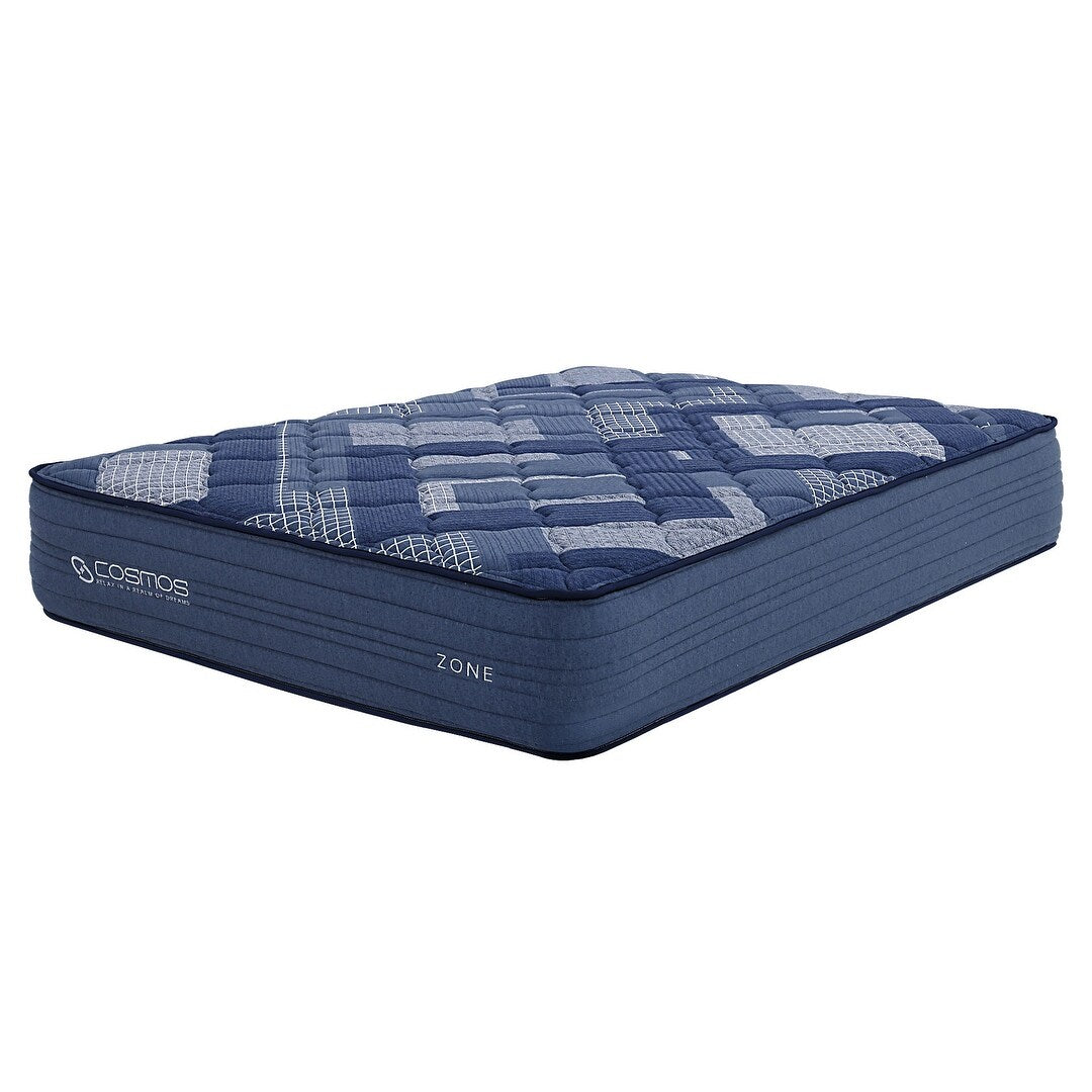 Materasso King da 12 pollici in memory foam a molle insacchettate blu multistrato in scatola