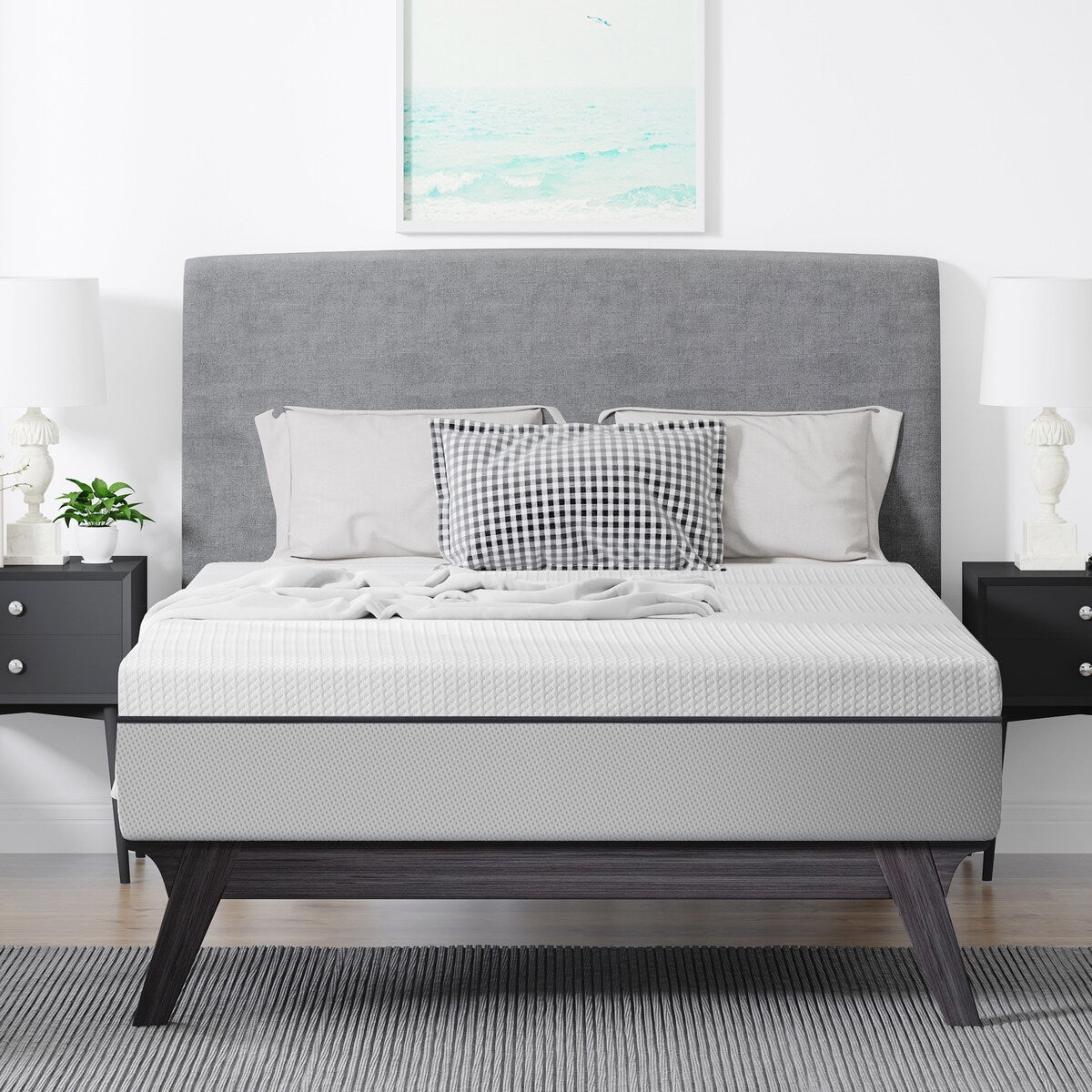 Materasso in memory foam con infusione di gel e carbone da 12 pollici (queen size)