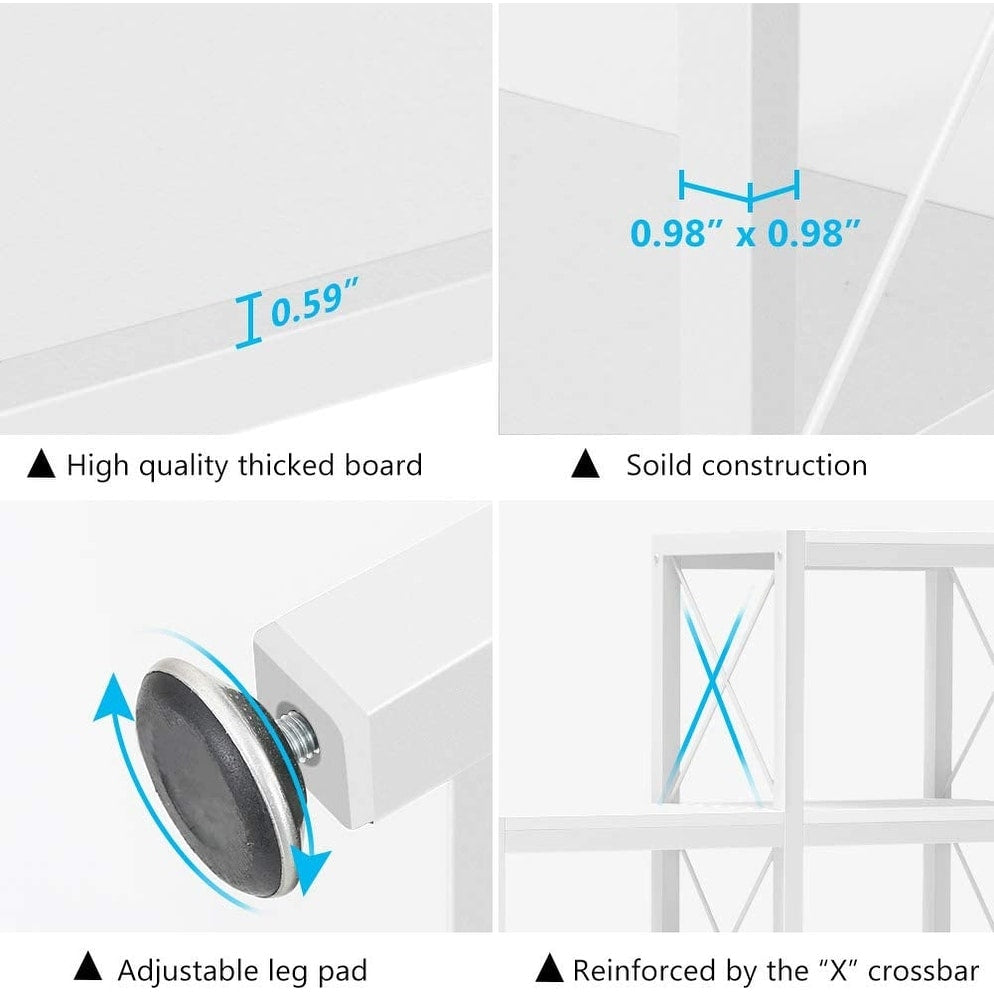 Libreria a scala con 12 ripiani, libreria angolare industriale