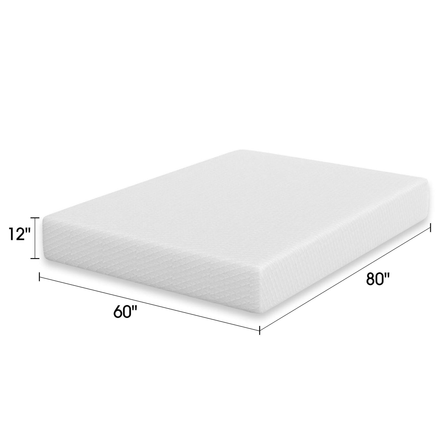 Materasso in memory foam con infusione di gel da 12 pollici