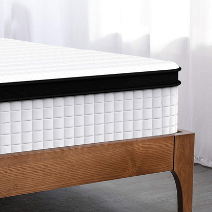 Materasso matrimoniale XL con memory foam ibrido in gel di medie dimensioni da 12 pollici e molle insacchettate