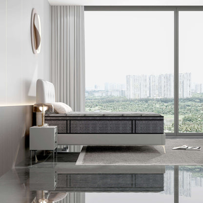 Materasso ibrido medio Euro Top da 12 pollici, materasso in memory foam in una scatola