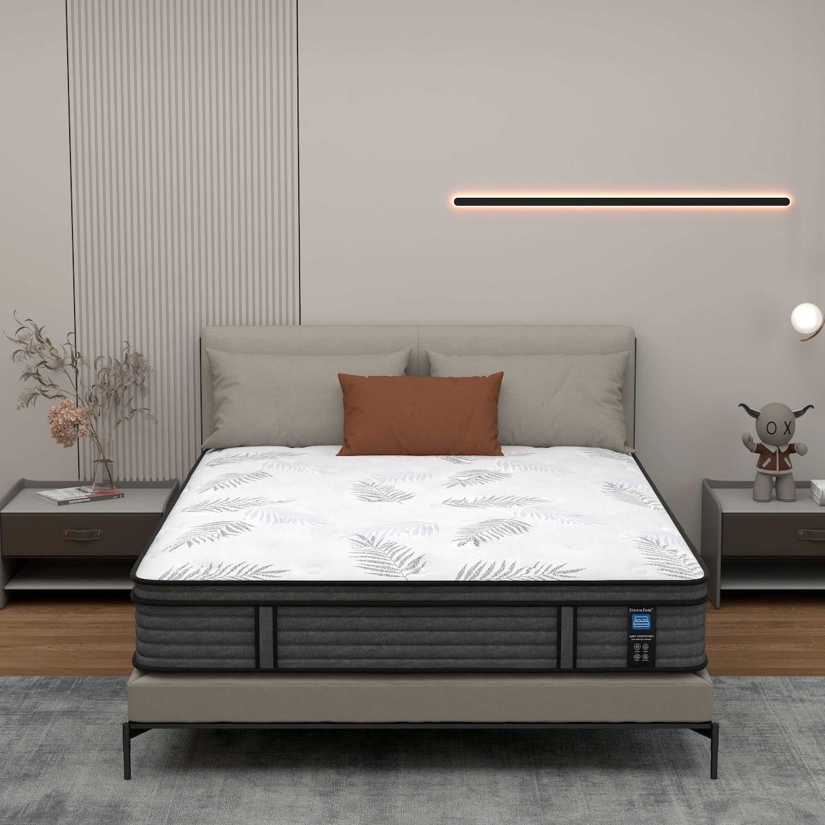 Materasso in memory foam ibrido Euro Top da 12 pollici