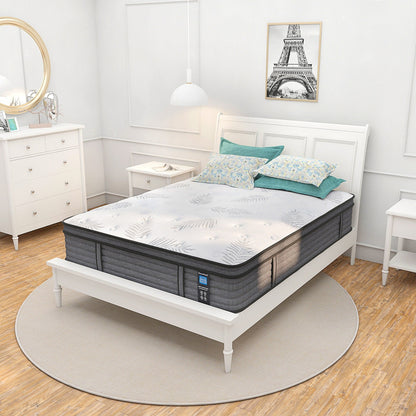 Materasso ibrido in memory foam con gel Euro Top da 12 pollici in una scatola