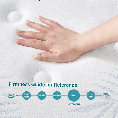 Materasso ibrido in memory foam con gel Euro Top da 12 pollici in una scatola