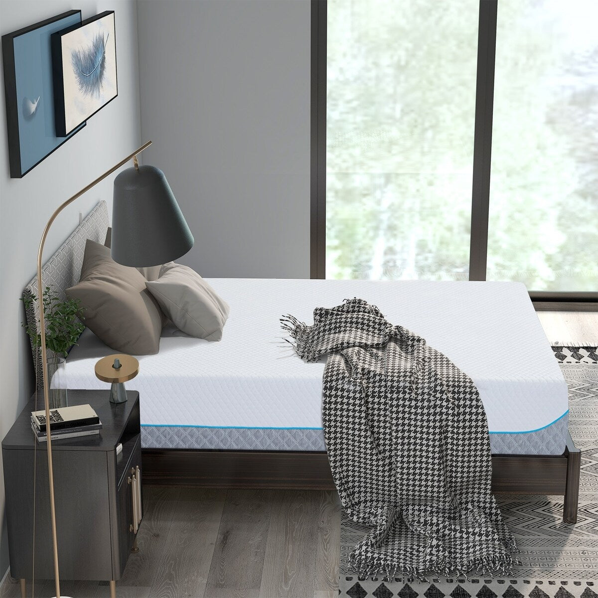 Materasso in memory foam gel da 12 pollici, materasso rinfrescante a media sensazione in una scatola, CertiPUR-US