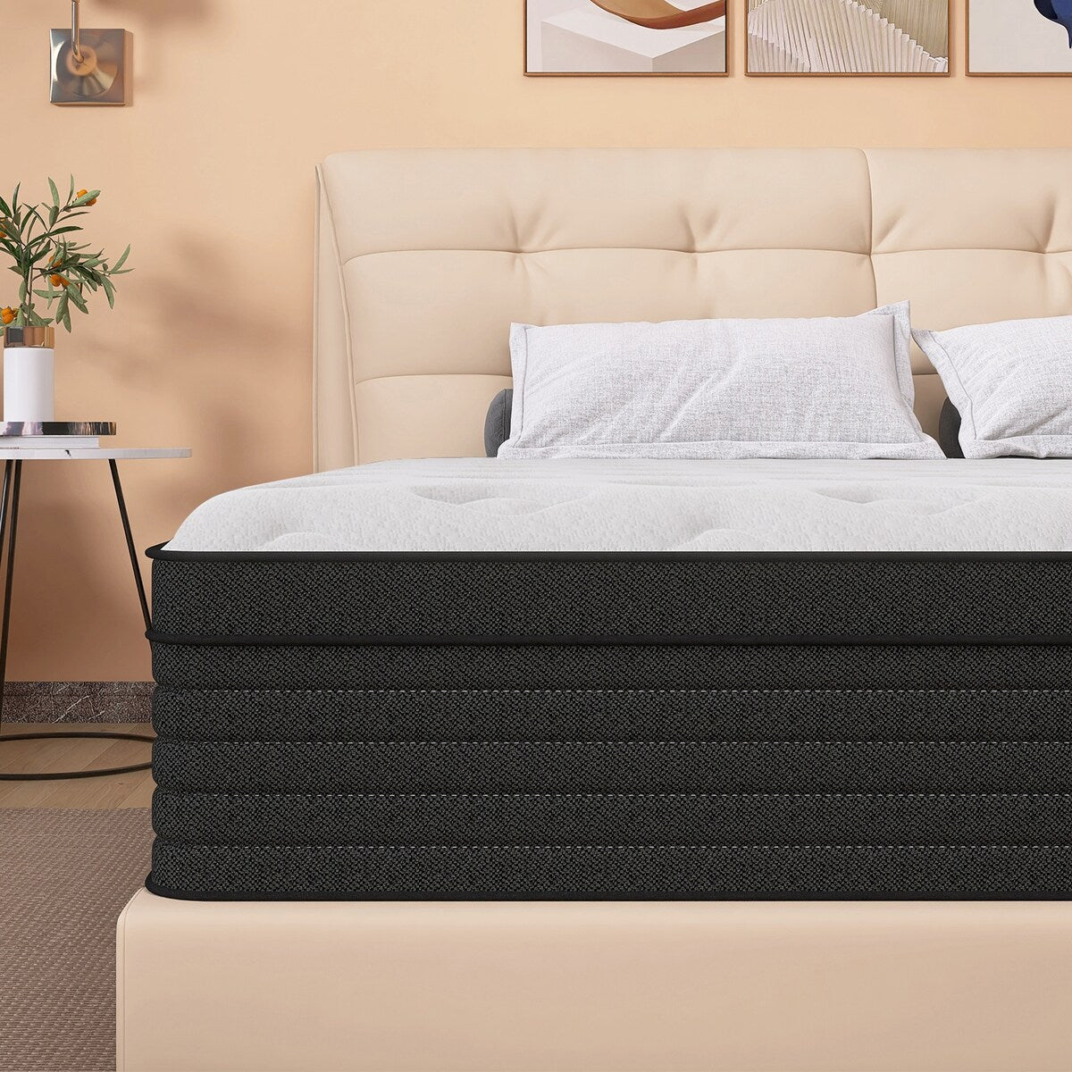 Materasso ibrido matrimoniale in memory foam Euro Top da 12 pollici di medie dimensioni in una scatola
