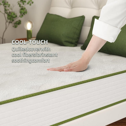 Materasso ibrido in memory foam da 12 pollici in una scatola