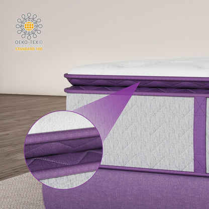 Materasso ibrido in memory foam e molle da 12 pollici, materasso singolo/matrimoniale/queen size, materasso in una scatola