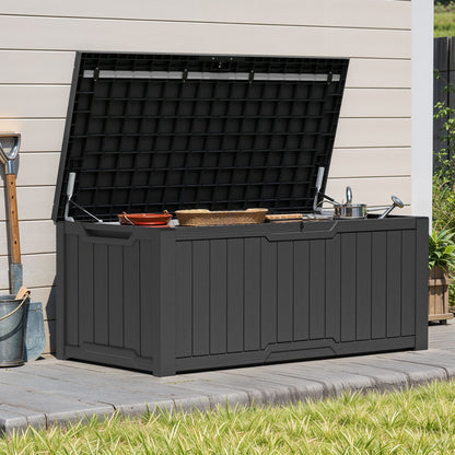 Grande contenitore per ponte in resina resistente all'acqua con serratura da 120-260 galloni