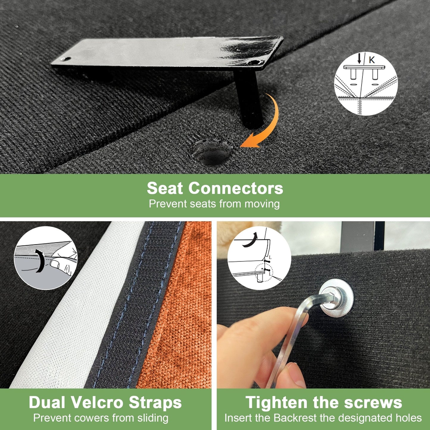 Divano 120 Chenille a 4 posti con morbidi cuscini multipli grandi per soggiorno e camera da letto