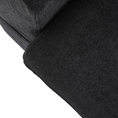 Divano componibile moderno a forma di L da 120 cm, divano modulare in lino con pouf contenitore