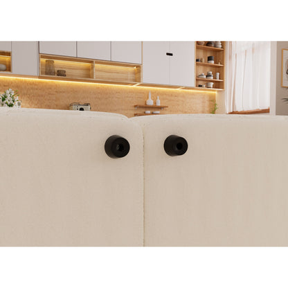 Divano a 4 posti in tessuto 127.4Fabric con seduta profonda, comodo divano a nuvola con cuscini