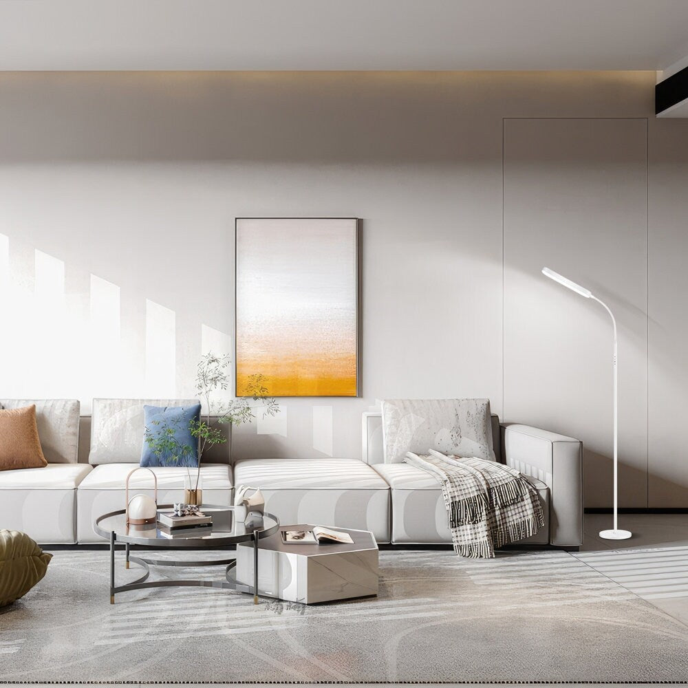 Lampada da terra a LED dimmerabile da 12 W per lettura/lavoro con telecomando e controllo touch - N/D