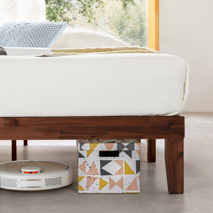 12 Letto a piattaforma classico in legno massello